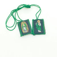 Our of Guadalupe y St. Jude  Escapulario Brown Scapular Wool - Unique Catholic Gifts