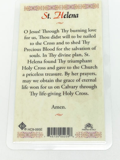 St. Helena Laminated Holy Card (Plastic Covered) - Unique Catholic Gifts