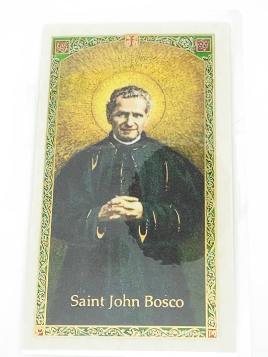 St. John Bosco Laminated Holy Card (Plastic Covered) - Unique Catholic Gifts