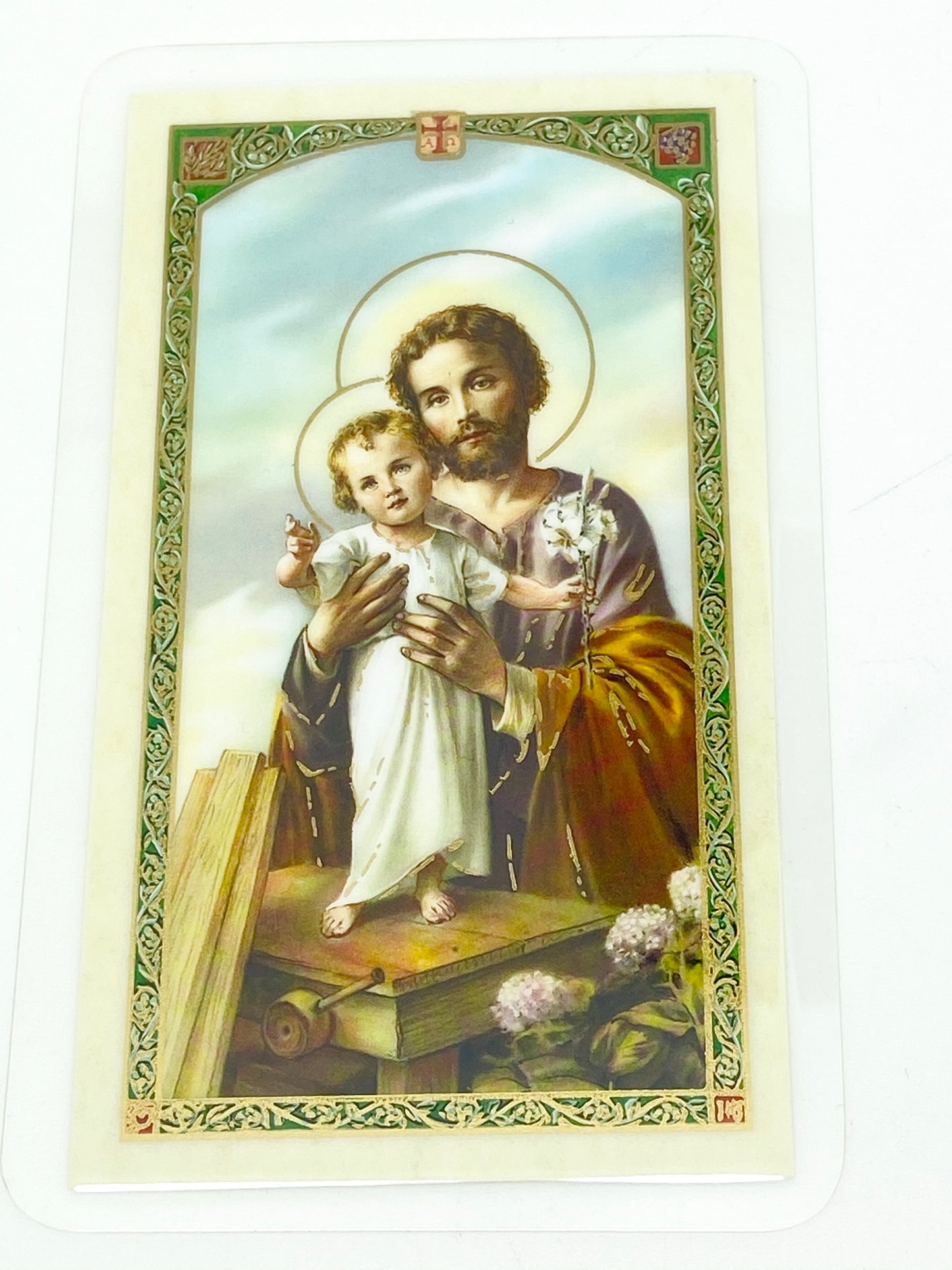 St. Joseph (Father) Laminated Holy Card (Plastic Covered) - Unique Catholic Gifts