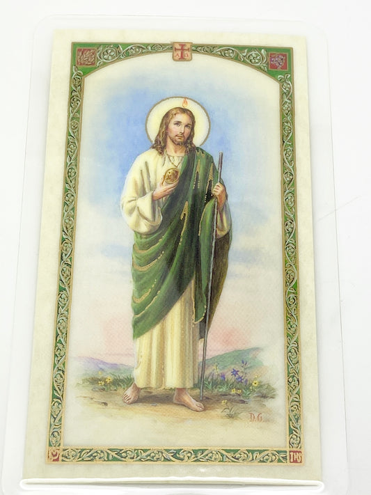 St. Jude Thanks Giving Novena Laminated Holy Card (Plastic Covered) - Unique Catholic Gifts