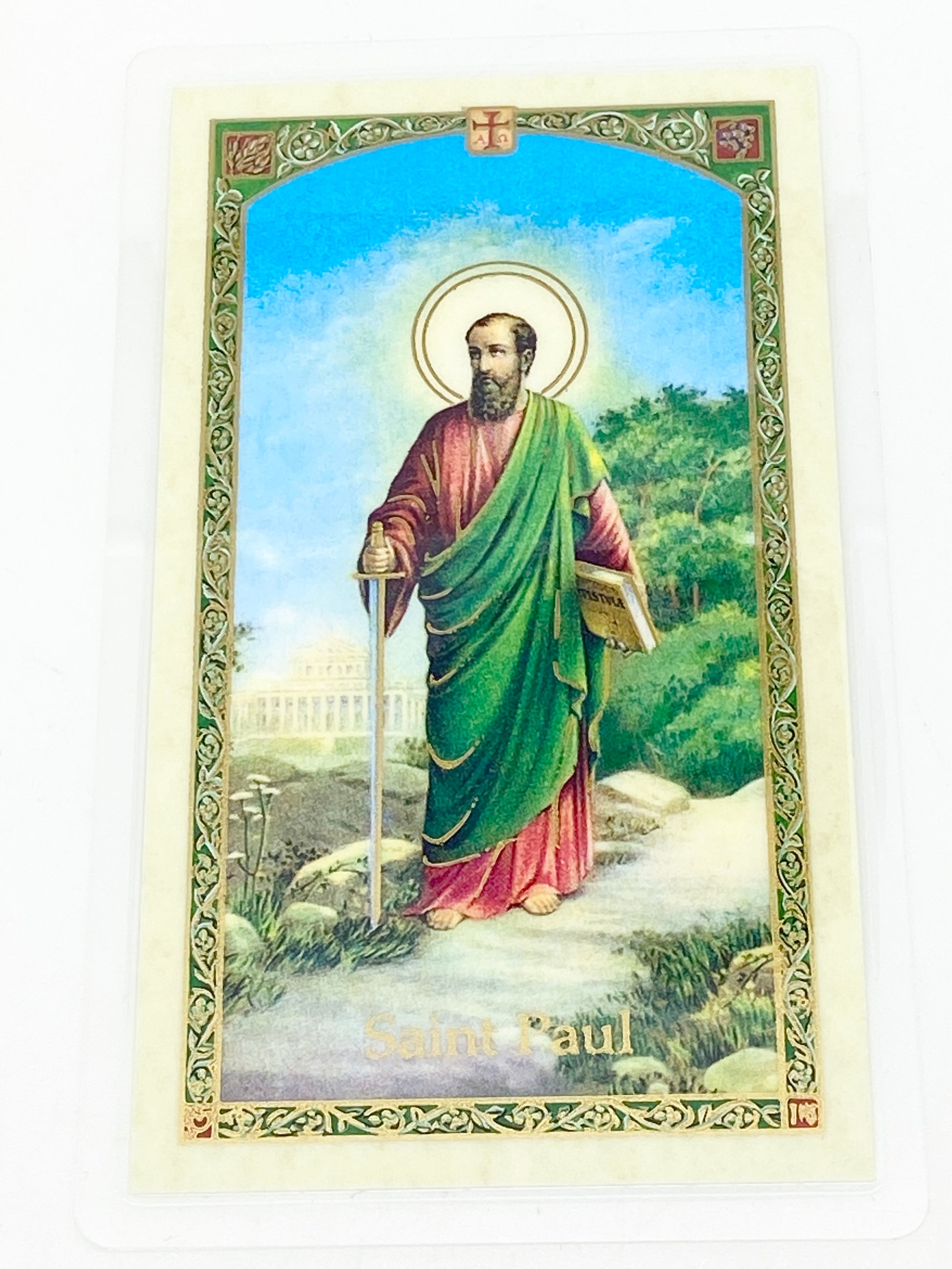 St. Paul the Apostle Laminated Holy Card - Unique Catholic Gifts