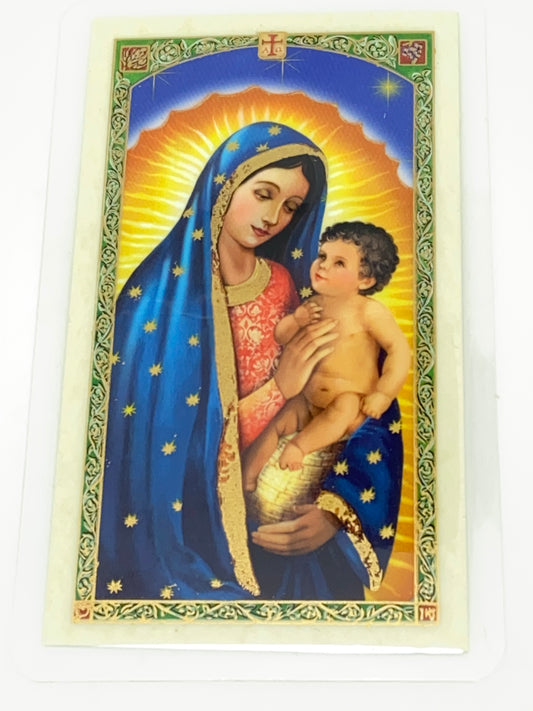 Our Lady of Guadalupe Novena for the Unborn Laminated Holy Card (Plastic Covered) - Unique Catholic Gifts