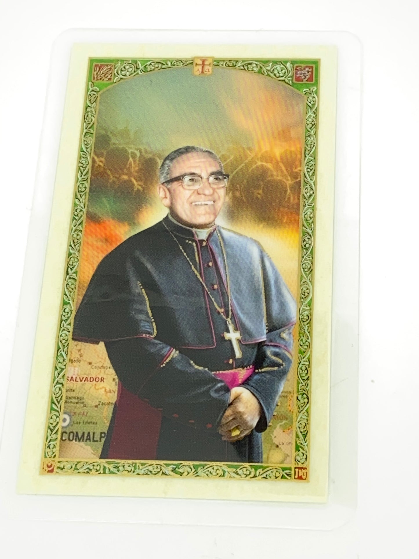 St. Oscar Romero Laminated Holy Card (Plastic Covered) - Unique Catholic Gifts