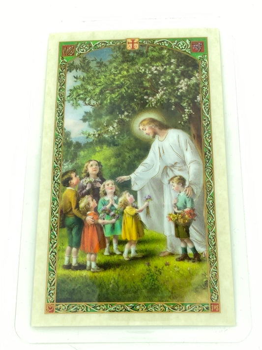 Prayer for Children Laminated Holy Card (Plastic Covered) - Unique Catholic Gifts