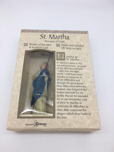 St. Martha Figurine Statue 4" - Unique Catholic Gifts