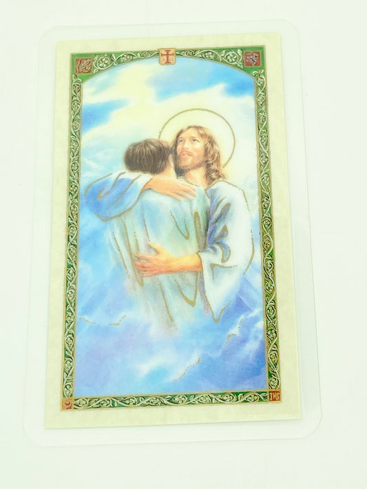 When Love Ones Depart Laminated Holy Card (Plastic Covered) - Unique Catholic Gifts