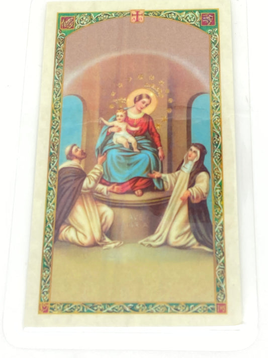 Mysteries of the Holy Rosary Laminated Holy Card (Plastic Covered) - Unique Catholic Gifts