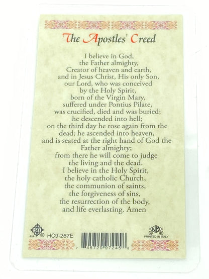 Apostles Creed Laminated Holy Card (Plastic Covered) - Unique Catholic Gifts