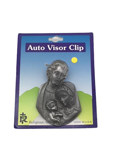 Holy Family Auto Visor Clip - Unique Catholic Gifts