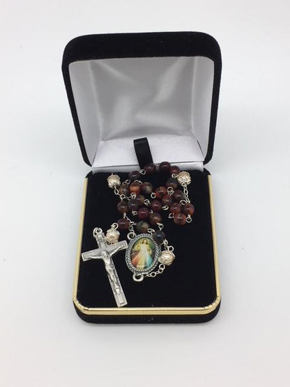 Red Divine Mercy Rosary (6mm) - Unique Catholic Gifts