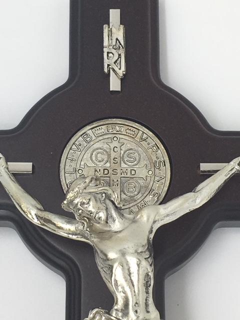 Standing Saint Benedict Crucifix (15") - Unique Catholic Gifts