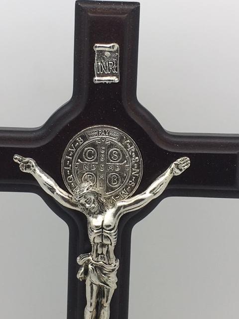 Saint Benedict Standing Crucifix (9") - Unique Catholic Gifts