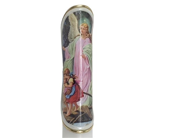 Guardian Angel Baptism Candle 12" - Unique Catholic Gifts