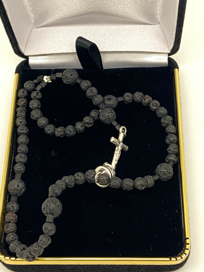 Lava Rock Men's Wrist Rosary - Unique Catholic Gifts