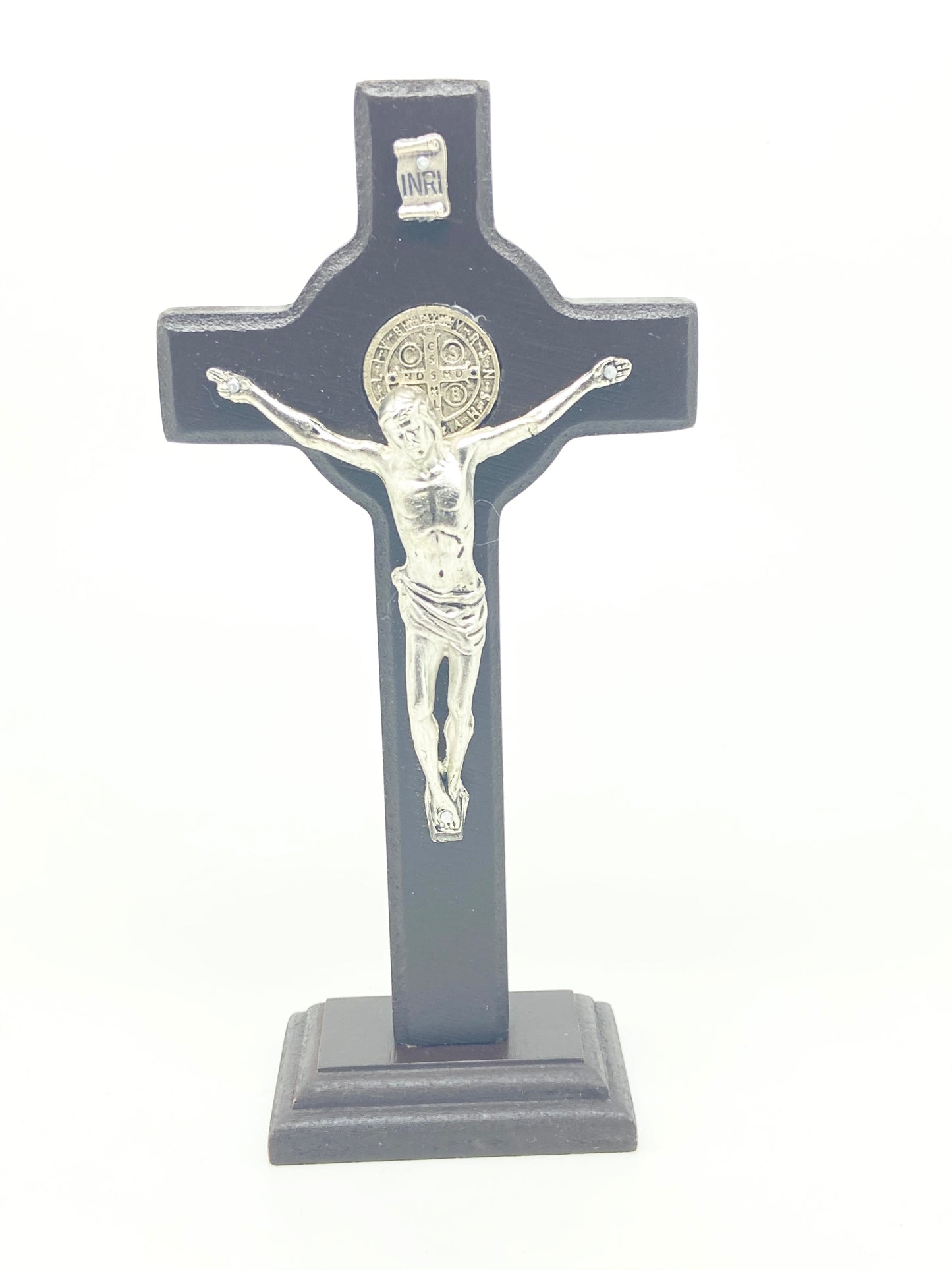 Saint Benedict Standing Crucifix  11" - Unique Catholic Gifts