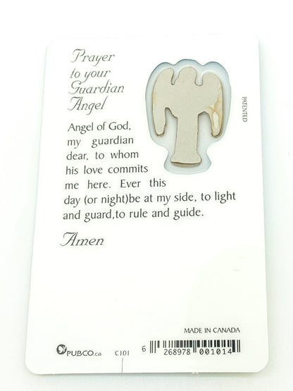 Guardian Angel Holy Card with Medal - Unique Catholic Gifts