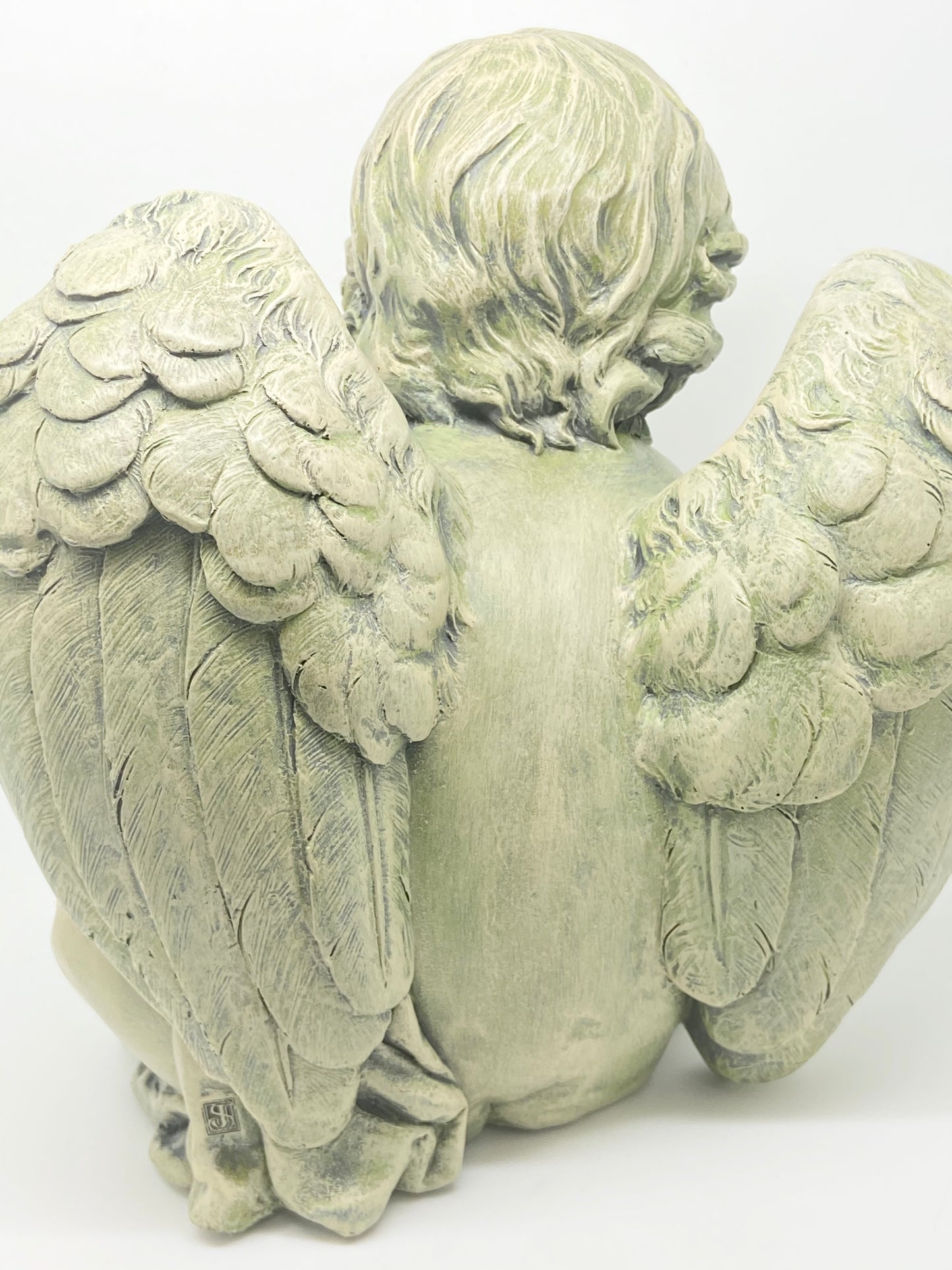 Sitting Cherub Garden Statue 9 1/2" - Unique Catholic Gifts