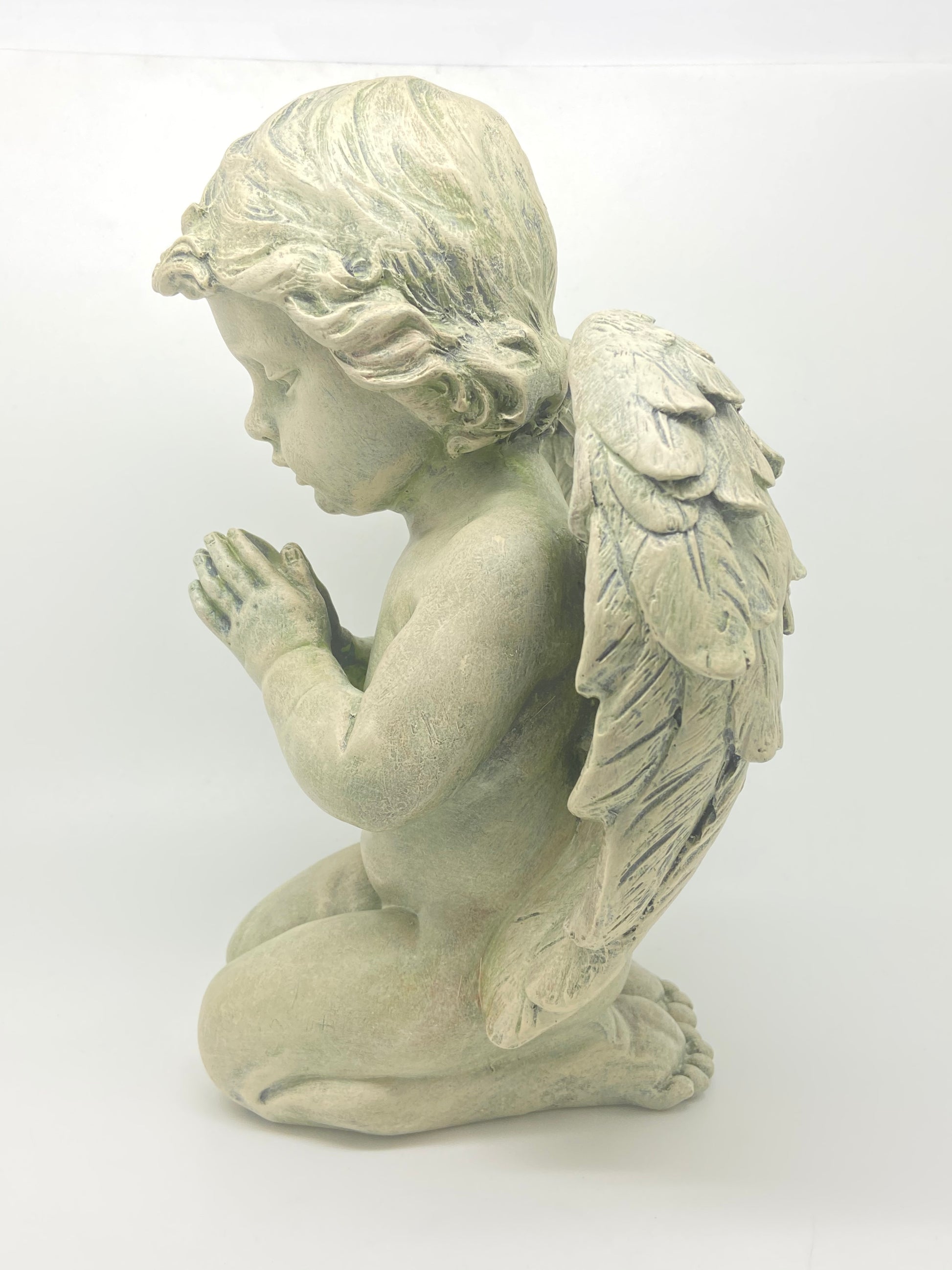 Praying Cherub Garden Statue 9 1/2" - Unique Catholic Gifts