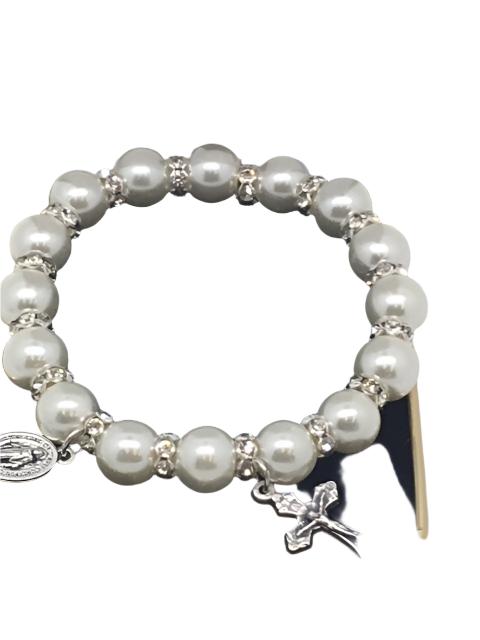 Pearl White Bracelet - Unique Catholic Gifts