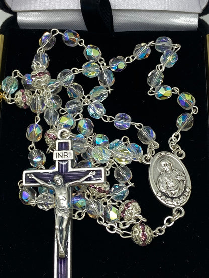 Amethyst Czech Crystal Rosary 5 mm - Unique Catholic Gifts