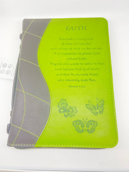 Faith Leatherette  Scriptural Bible Cover Case (Medium) - Unique Catholic Gifts