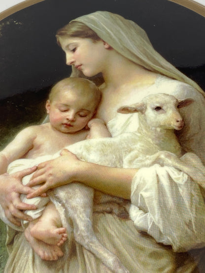 L'Innocence by Bouguereau Oval Wood Plaque 10" - Unique Catholic Gifts