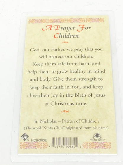 Prayer for Children Laminated Holy Card (Plastic Covered) - Unique Catholic Gifts