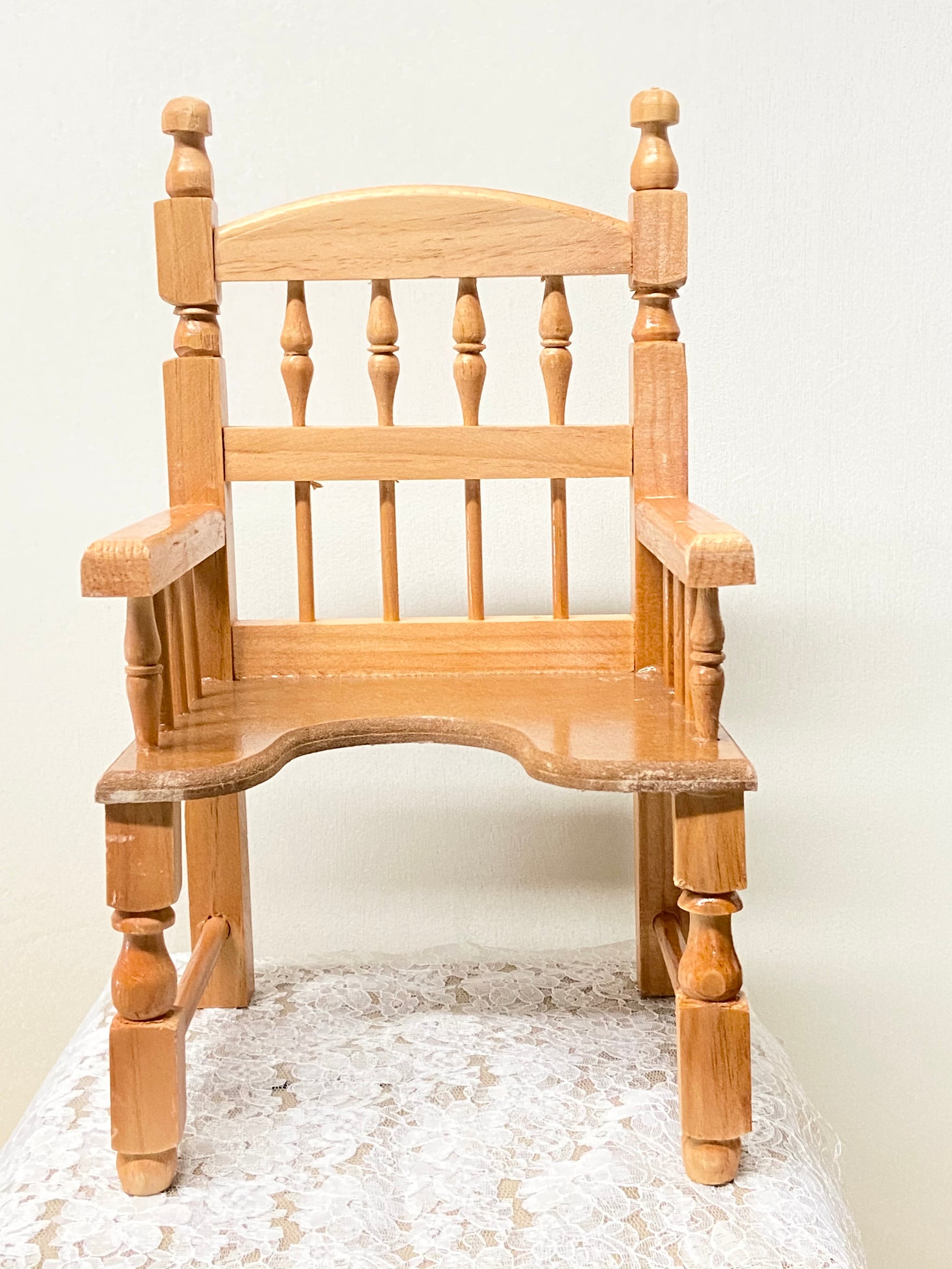 Wood Chair for Baby Jesus,  Dia de la Candelaria 14" - Unique Catholic Gifts