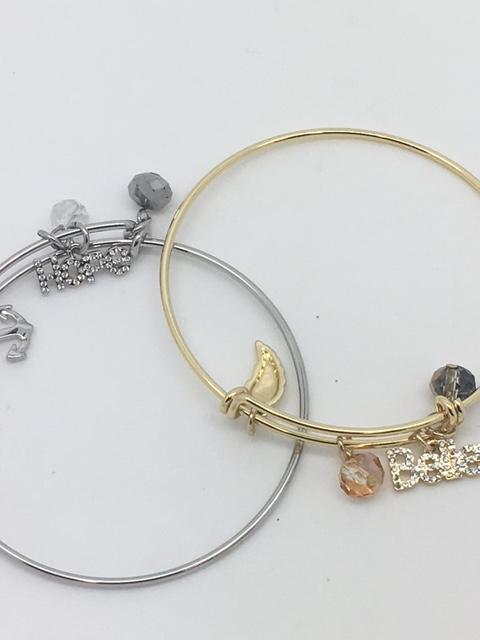 Inspirational Charm Bangle Bracelets (Gold or Silver) - Unique Catholic Gifts