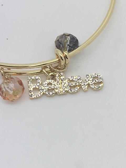 Inspirational Charm Bangle Bracelets (Gold or Silver) - Unique Catholic Gifts