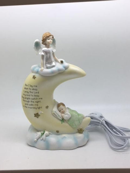 Moon Nightlight "Now I Lay Me Down to Sleep" (6 1/2") - Unique Catholic Gifts