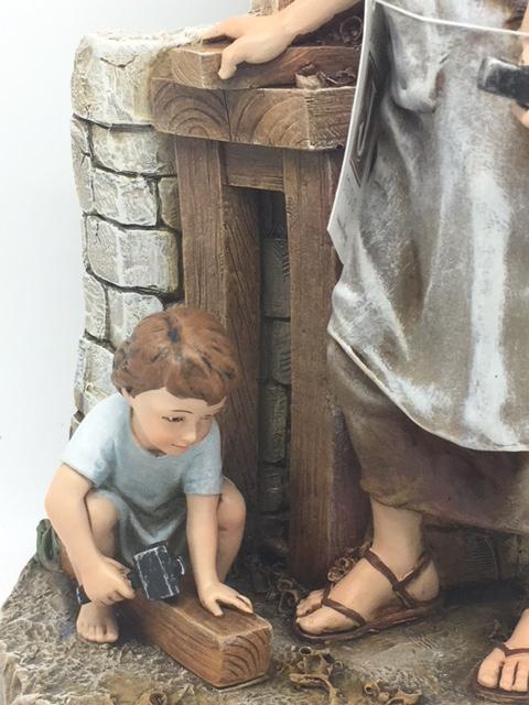 St Joseph Carpenter Statue with Boy Jesus Statue 12 3/4" - Unique Catholic Gifts