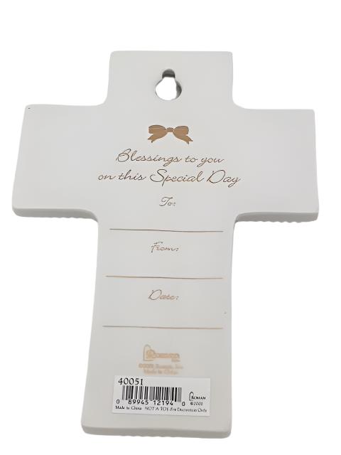 White Child's Gift Wall Cross (Self-Personalize) - Unique Catholic Gifts