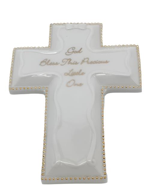 White Child's Gift Wall Cross (Self-Personalize) - Unique Catholic Gifts