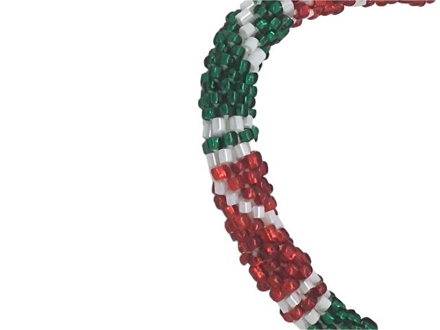 Nepal Christmas Bracelet (Green, Red, White Style 2) - Unique Catholic Gifts