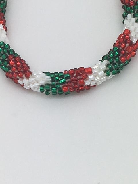 Nepal Christmas Bracelet (Green, Red, White Style 3) - Unique Catholic Gifts