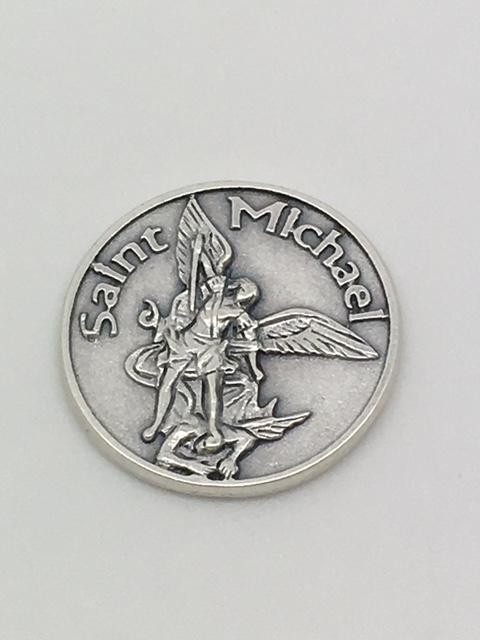 St. Michael the Archangel (Invincible Armor) Italian Pocket Token Coin - Unique Catholic Gifts