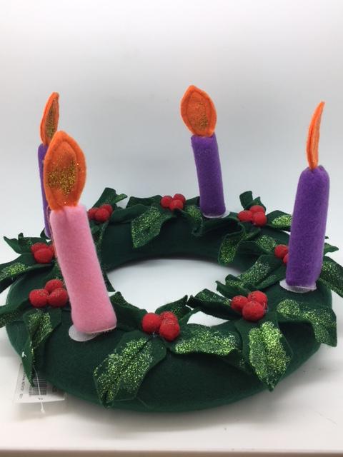 Child's Advent Wreath (Fabric with Velcro) - Unique Catholic Gifts