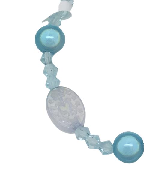 Fine Aqua Drops Children's Rosary  Bracelet - Unique Catholic Gifts