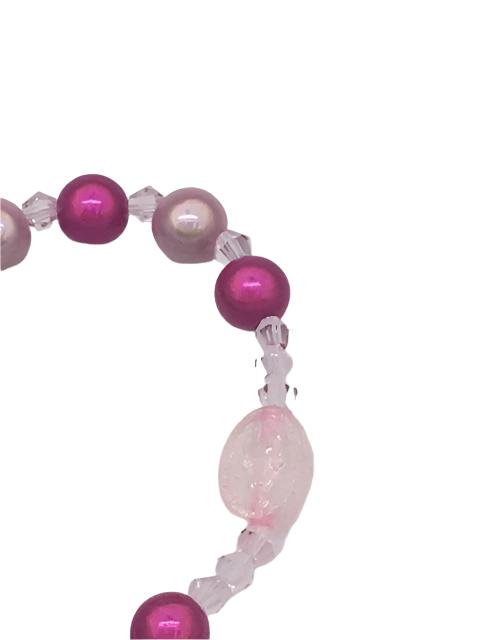 Smooth Pink Acrylic Children’s Rosary Bracelet (8MM) - Unique Catholic Gifts