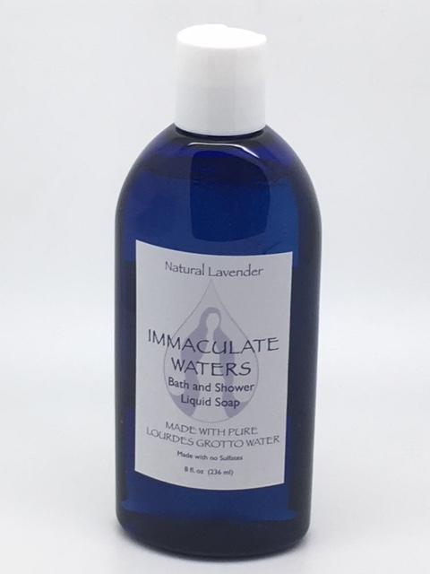 Immaculate Waters Natural Lavender Bath and Shower Liquid Soap - Unique Catholic Gifts