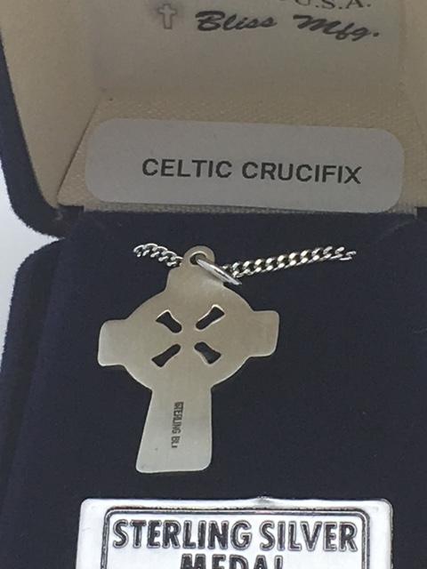 Sterling Silver Celtic Crucifix (1 x 5/8") - Unique Catholic Gifts