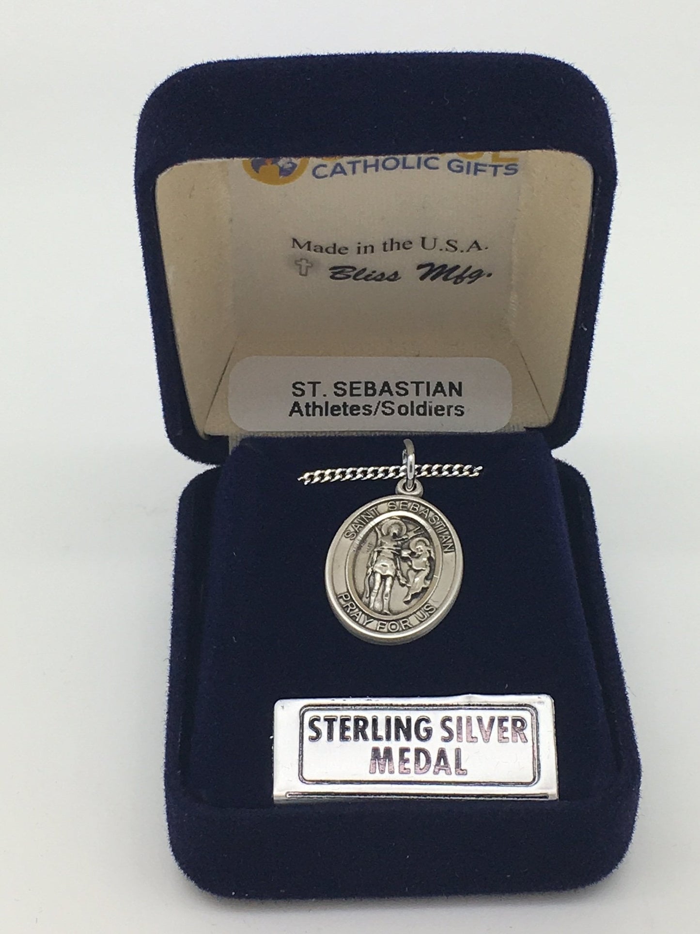 Sterling Silver St. Sebastian Medal 3/4" - Unique Catholic Gifts