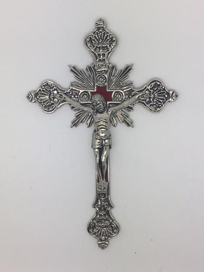 Silver Wall Crucifix (12") - Unique Catholic Gifts