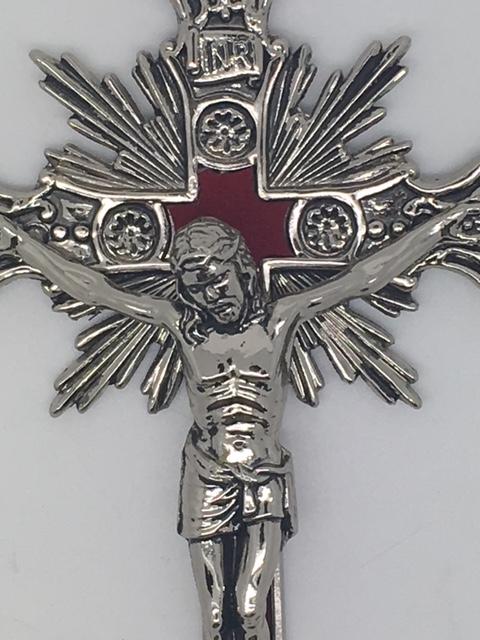 Silver Wall Crucifix (8") - Unique Catholic Gifts