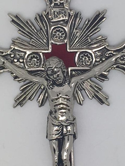 Silver Wall Crucifix (12") - Unique Catholic Gifts