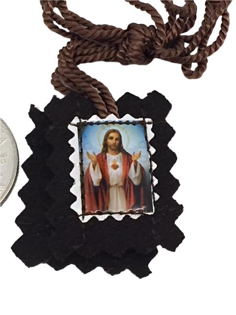 Small Brown Scapular Felt. - Unique Catholic Gifts