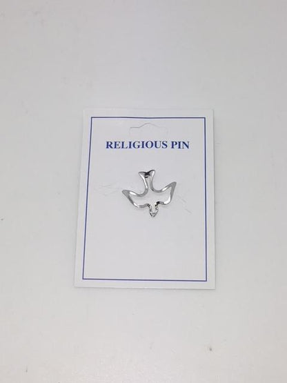 Silver Cut out Holy Spirit Dove Pin - Unique Catholic Gifts