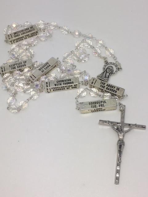 The Mysteries Rosary Crystal Beads - Unique Catholic Gifts